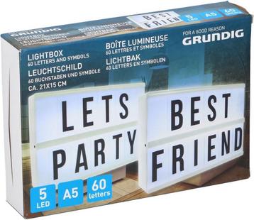 Nieuw in doos, Grundig Lightbox met 60 Letters en Symbolen beschikbaar voor biedingen