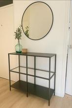 VITTSJÖ Stellingkast Zwartbruin/Glas, Huis en Inrichting, Kasten | Stellingkasten, Ophalen, Zo goed als nieuw