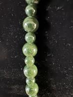Vintage groenen kralen ketting, Sieraden, Tassen en Uiterlijk, Kettingen, Kralen, Verzenden, Zo goed als nieuw, Groen