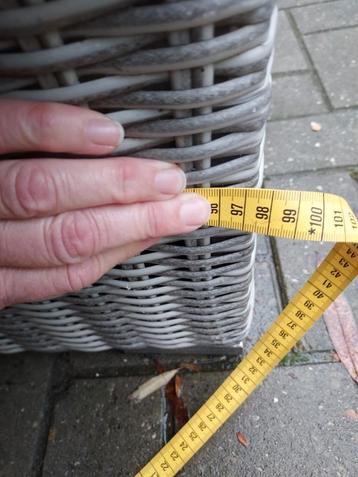 Loungebank met poef - Wicker beschikbaar voor biedingen