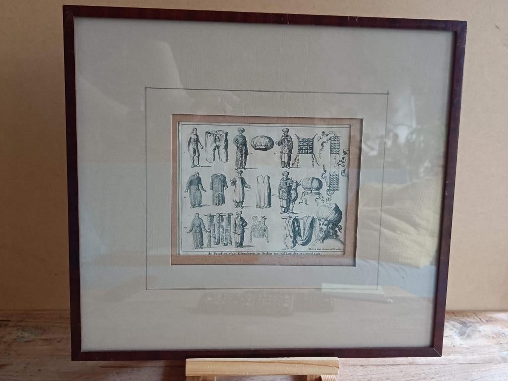 Gravure - Kleding Joodse hoge priester (ca.1700), Antiek en Kunst, Kunst | Etsen en Gravures, Ophalen of Verzenden