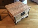 Wijnkist salon tafel 2 x mango, Ophalen of Verzenden, 50 tot 100 cm, 50 tot 75 cm, Minder dan 50 cm
