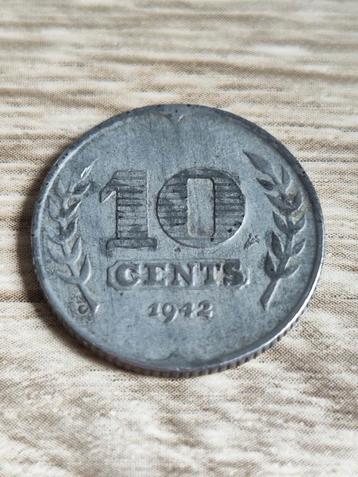10 Cent 1942 – Dubbeltje – WOII – Zink  beschikbaar voor biedingen