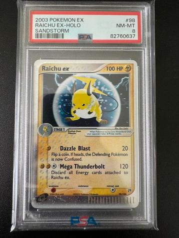 Raichu ex #98 Sandstorm psa 8 Pokémon kaart beschikbaar voor biedingen