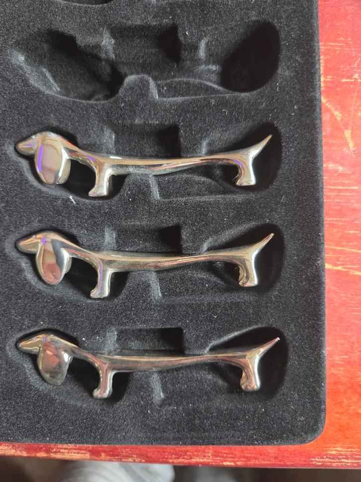 Luxe Messenleggers Teckel Design, Antiek en Kunst, Antiek | Woonaccessoires, Ophalen of Verzenden