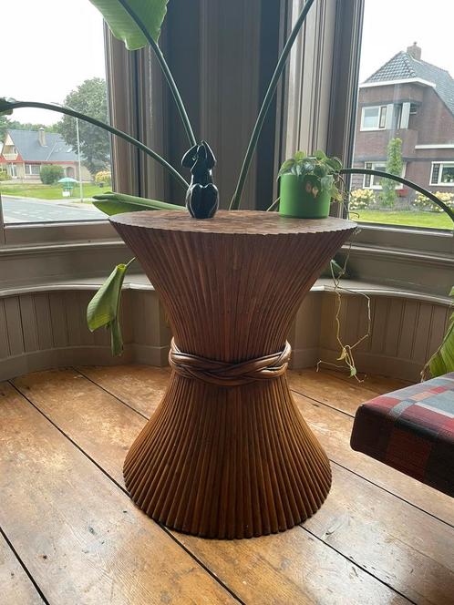 Vintage 70’s McGuire bamboe ‘Sheaf of Wheat’ tafel, Antiek en Kunst, Antiek | Meubels | Tafels, Ophalen