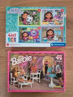 2 leuke kinder puzzels Gabby's Dollhouse &Barbie 100 stukjes, Ophalen of Verzenden, Meer dan 50 stukjes, Gebruikt, 6 jaar of ouder