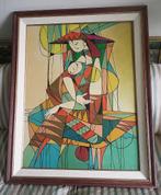 Artistiek - Moeder en Kind 1990 - Gianto (Indonesië), Antiek en Kunst, Kunst | Schilderijen | Klassiek, Ophalen of Verzenden