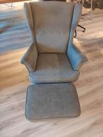 Ikea fateuil met voetenbank, Ophalen, 75 tot 100 cm, Zo goed als nieuw, Modern