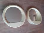 Meurop spiegel design jaren 70 retro kunststof space age, Huis en Inrichting, Woonaccessoires | Spiegels, Gebruikt, Rond, ?, Minder dan 100 cm