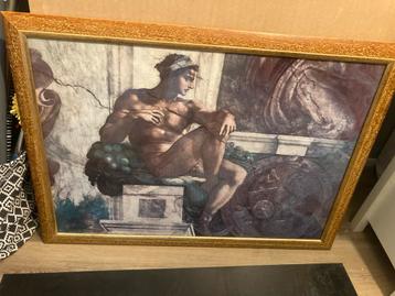 Michelangelo Reproductie met Lijst. 1.10x0.80 cm beschikbaar voor biedingen