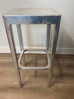 Emeco barkruk gepolijst aluminium ontwerp Philippe Starck, Ophalen, Gebruikt, 60 tot 90 cm, 1 kruk