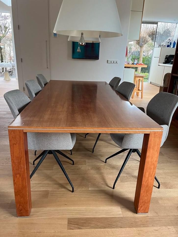 Gelderland Jan des Bouvrie kersen eettafel 224x100, Huis en Inrichting, Tafels | Eettafels, Gebruikt, 50 tot 100 cm, 200 cm of meer