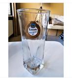 retro 1886 leeuw Valkenburg wit bierglas, Ophalen of Verzenden, Zo goed als nieuw, Bierglas