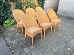 6 Originele Loom Riet Stoelen, Huis en Inrichting, Stoelen, Ophalen, Riet of Rotan, Gebruikt, Bruin