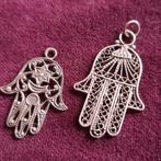 Israël: Twee Hangers Hamsa Hand Zilver Fatima, Zo goed als nieuw, Zilver, Zilver, Verzenden