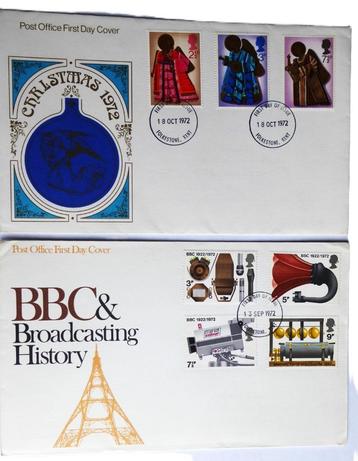 4 FDC 's Engeland 1972-1973 beschikbaar voor biedingen