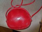 Een super leuk uniek fris rood  rond dames schoudertasje, Overige merken, Ophalen of Verzenden, Zo goed als nieuw, Leer