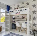 Steigerhouten hoogslaper met bureau, Kinderen en Baby's, Ophalen, Gebruikt, Hoogslaper