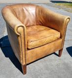 Chesterfield club fauteuil leather chairs + BEZORGING GRATIS, Gebruikt, ., Chesterfield, .