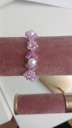 Armbandje met bloemetjes en parels - Trending, Ophalen of Verzenden, Nieuw, Met bedels of kralen