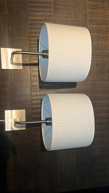 Wit met rvs wandlampen IKEA . beschikbaar voor biedingen