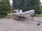 RIB boot,motor, trailer complete set vaarklaar, Watersport en Boten, Ophalen, Gebruikt, 30 tot 50 pk, 3 tot 6 meter