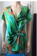 Top tuniek overslag groen oranje gekleurd occo paris M 38, Maat 38/40 (M), Occo paris, Nieuw, Ophalen of Verzenden