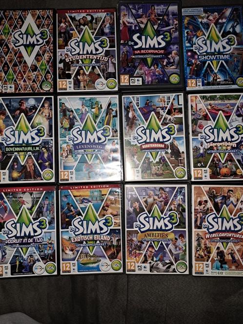 SIMS 3 met uitbereidingen. Per stuk of in 1 keer, Spelcomputers en Games, Games | Pc, Zo goed als nieuw, 1 speler, Vanaf 12 jaar