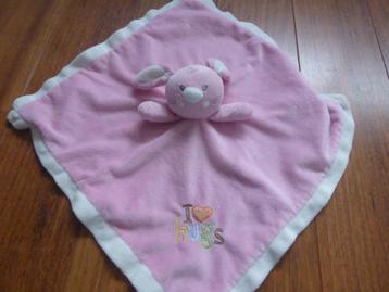 Knuffeldoek roze konijn (1.7) beschikbaar voor biedingen