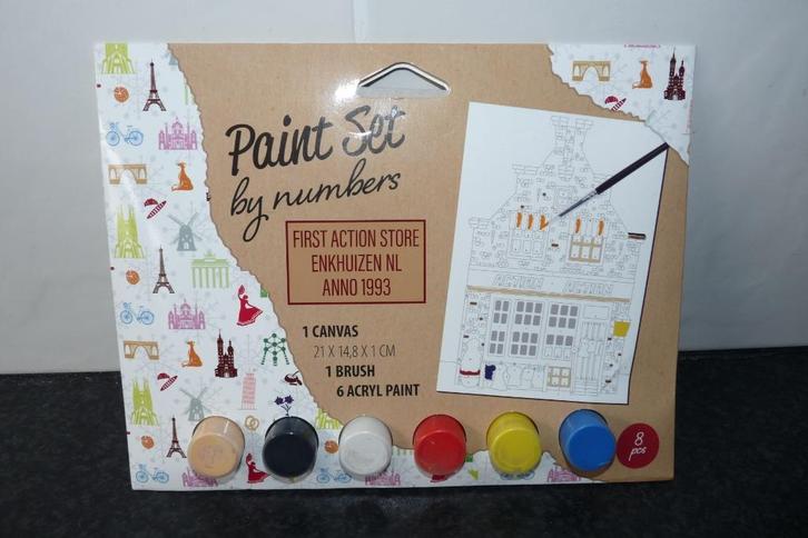 nieuw Action huisje schilder op nummer, Hobby en Vrije tijd, Schilderen, Nieuw, Schilderen op nummer, Ophalen of Verzenden