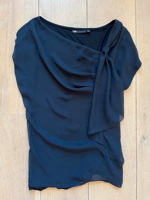 WE chique S gedrapeerde koningsblauwe top kantoor egf, Kleding | Dames, Tops, Zo goed als nieuw, Maat 36 (S), Blauw, Korte mouw
