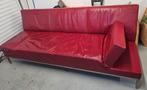 Twee prachtige rode Jori banken, Huis en Inrichting, Banken | Bankstellen, Ophalen, Gebruikt, 75 tot 100 cm, Leer