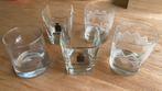 5 glazen - Johnnie Walker wiskey - Disaronno - Amaretto - Gl, Verzamelen, Glas en Borrelglaasjes, Ophalen of Verzenden, Borrel- of Shotglas