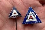 Emaille speldje en broche (met lof) Veilig verkeer VVN, Verzamelen, Speldjes, Pins en Buttons, Ophalen of Verzenden, Zo goed als nieuw