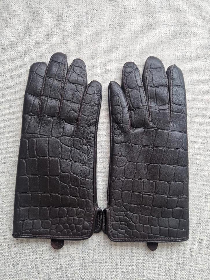 Laimböck handschoenen. Maat 7. Bruin/leer., Kleding | Dames, Mutsen, Sjaals en Handschoenen, Zo goed als nieuw, Handschoenen, Maat 38/40 (M)