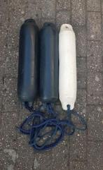 3 fenders stootwillen 12x55 2x zwart en 1xwit met touwen., Ophalen of Verzenden, Zo goed als nieuw, Overige typen