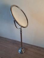 Vintage staande spiegel verchroomd metaal, Ophalen, Minder dan 50 cm, Gebruikt, 150 tot 200 cm