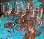 Antiek roze glaasjes op hoog pootje, Antiek en Kunst, Ophalen of Verzenden