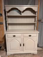 Buffetkast massief hout grijs, Ophalen, 25 tot 50 cm, Met deur(en), 100 tot 150 cm