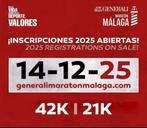 Twee tickets halve marathon Malaga, Tickets en Kaartjes, Sport | Overige, Drie personen of meer, Maart