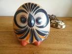 Tonala Mexico Art '60s: Big Owl. Prachtig handbeschilderd, Verzenden, Gebruikt, Dier