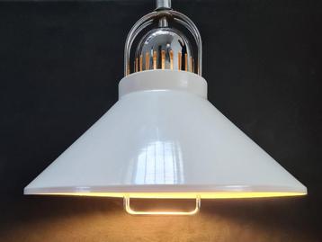 vintage hanglamp Scandinavisch design pendel-lamp wit chroom beschikbaar voor biedingen