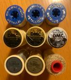 Vintage DMC en Mulnlycke metallic borduurgaren goud zilver, Ophalen of Verzenden, Nieuw, Handborduren, Borduurgaren of Zijde