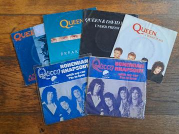 6 Vinyl Singles van Queen  Bohemian Rhapsody en meer. beschikbaar voor biedingen
