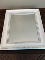 Brocante Spiegel, kleur: old look wit, Minder dan 50 cm, Ophalen of Verzenden, Zo goed als nieuw, Minder dan 100 cm