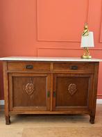Comode met marmerblad, Huis en Inrichting, Ophalen, Gebruikt, 100 tot 150 cm, Eikenhout