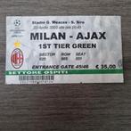 Ac milan - ajax 2003 ticket, Verzamelen, Ophalen of Verzenden