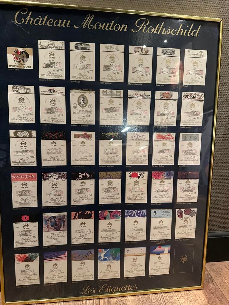 Château Mouton Rothschild Etiketten Collectie, Ophalen of Verzenden