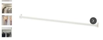 Ikea pax kledingroede wit 100cm - afbeelding 3